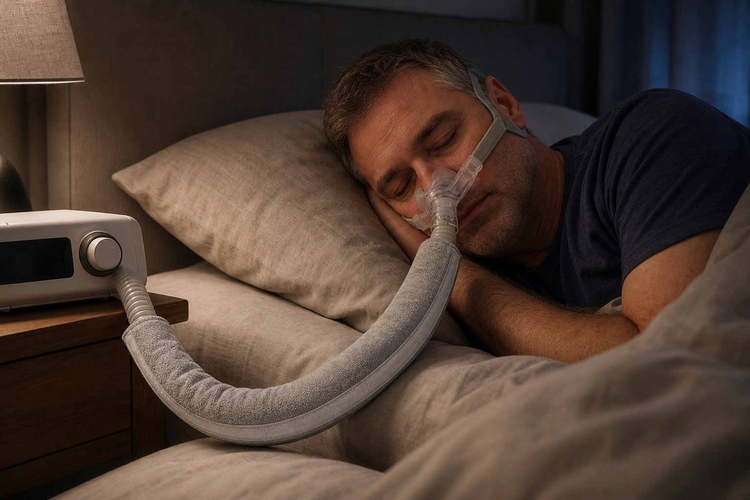 10 ft Fleece Hose Cover in overnight use at home
