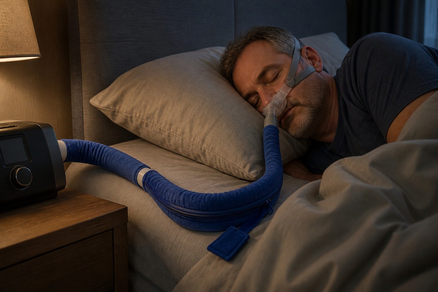 10 ft Fleece Hose Cover in overnight use at home