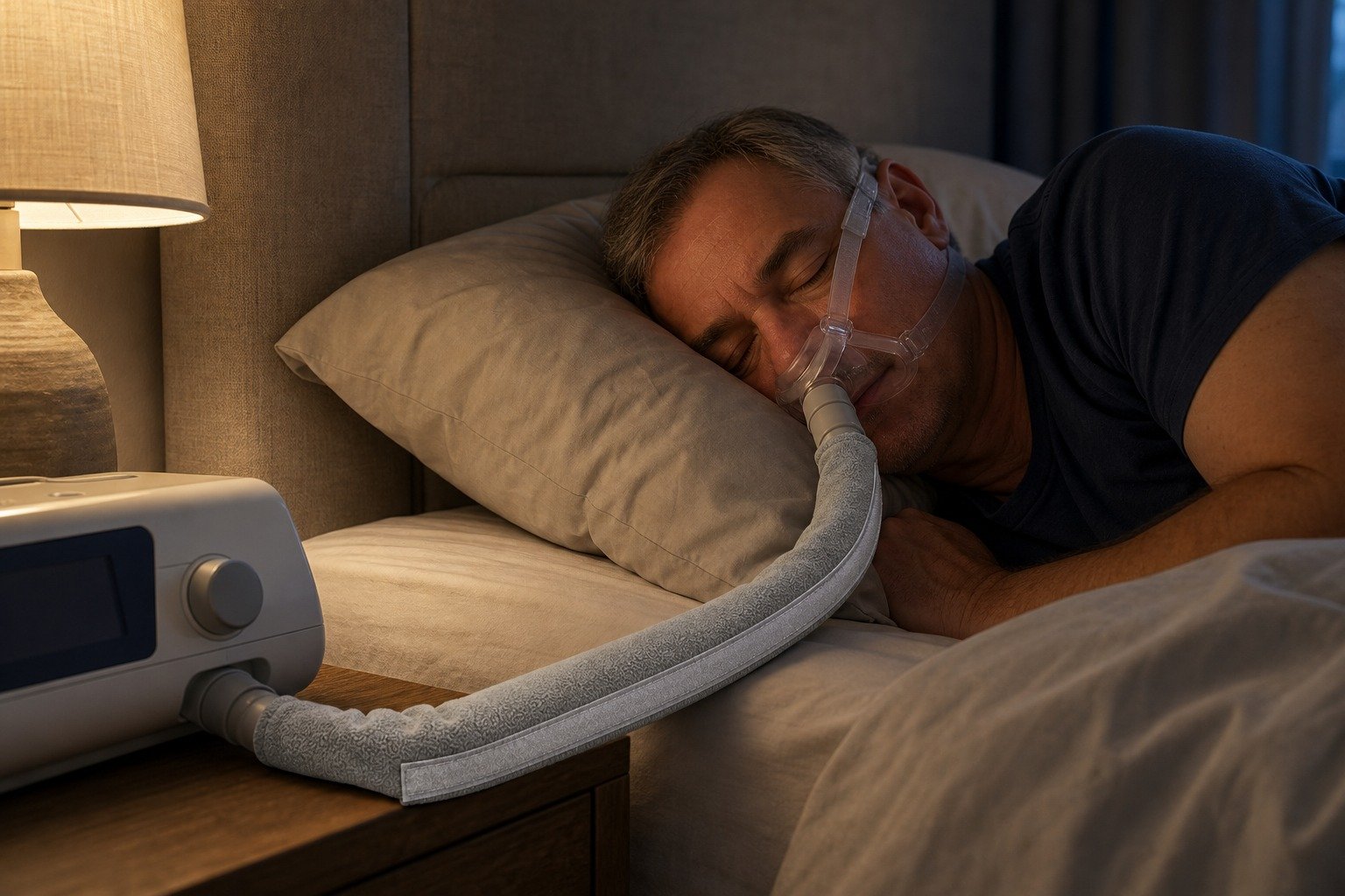 10 ft Double-Sided Retail-Packed Fleece Hose Cover in overnight use at home