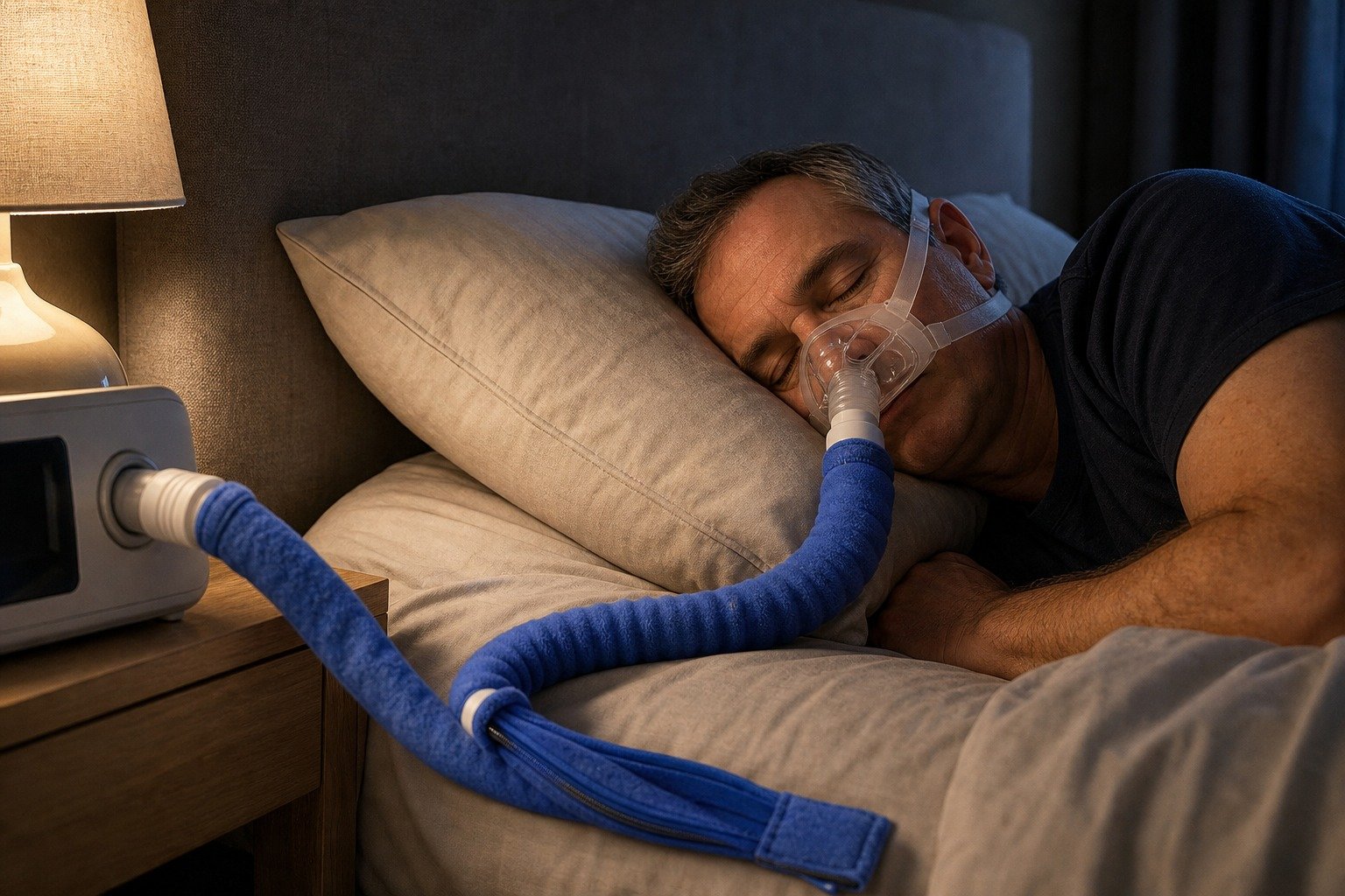 10 ft Double-Sided Retail-Packed Fleece Hose Cover in overnight use at home