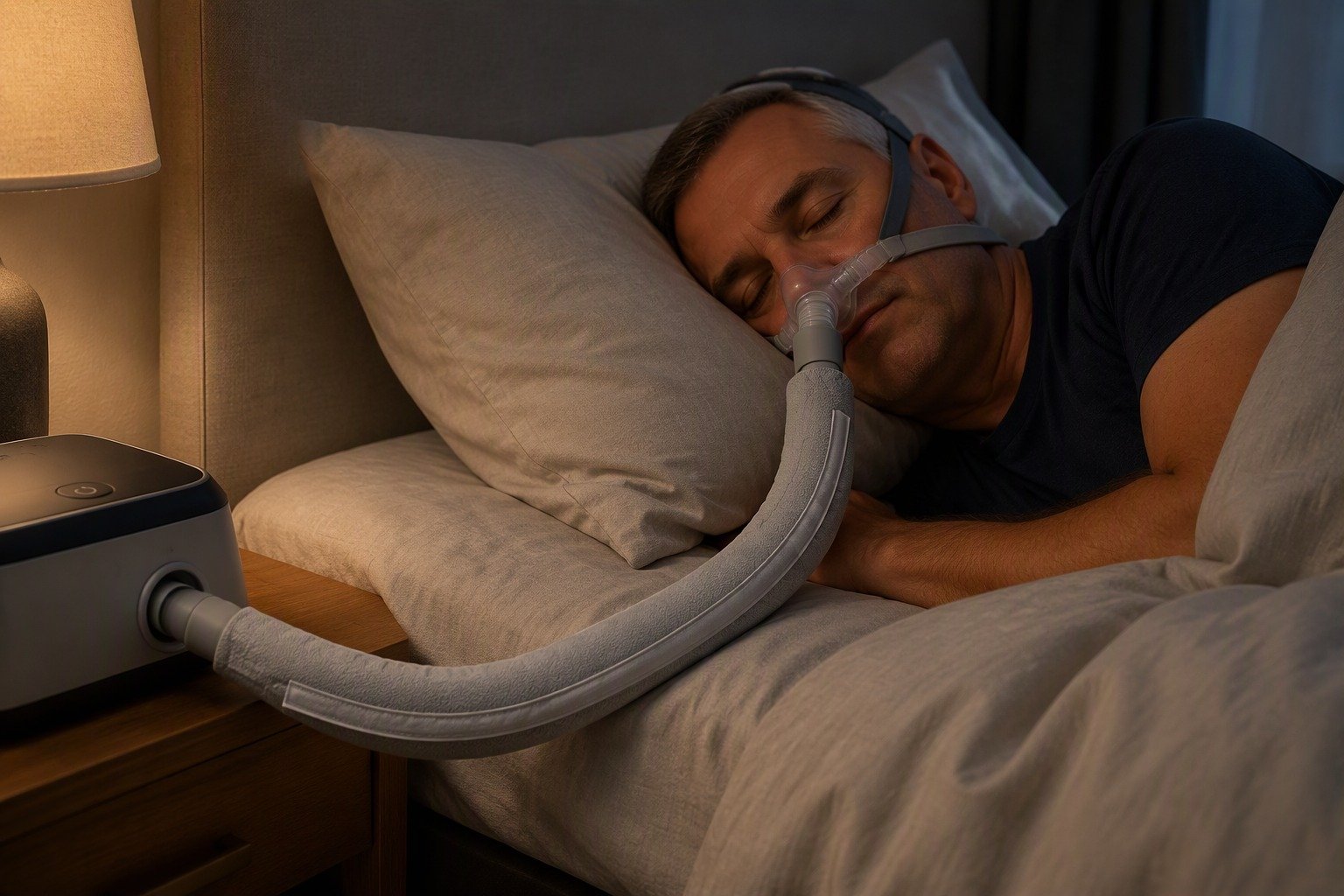 10 ft Slim-Line Fleece Hose Cover in overnight use at home