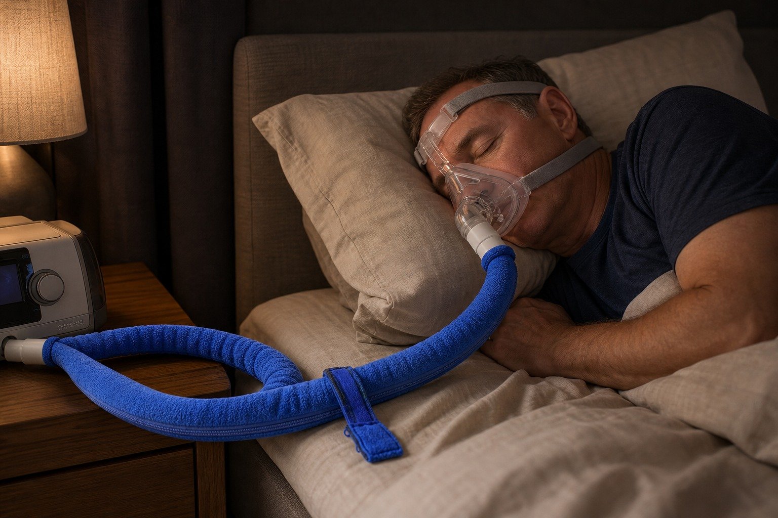 10 ft Slim-Line Fleece Hose Cover in overnight use at home