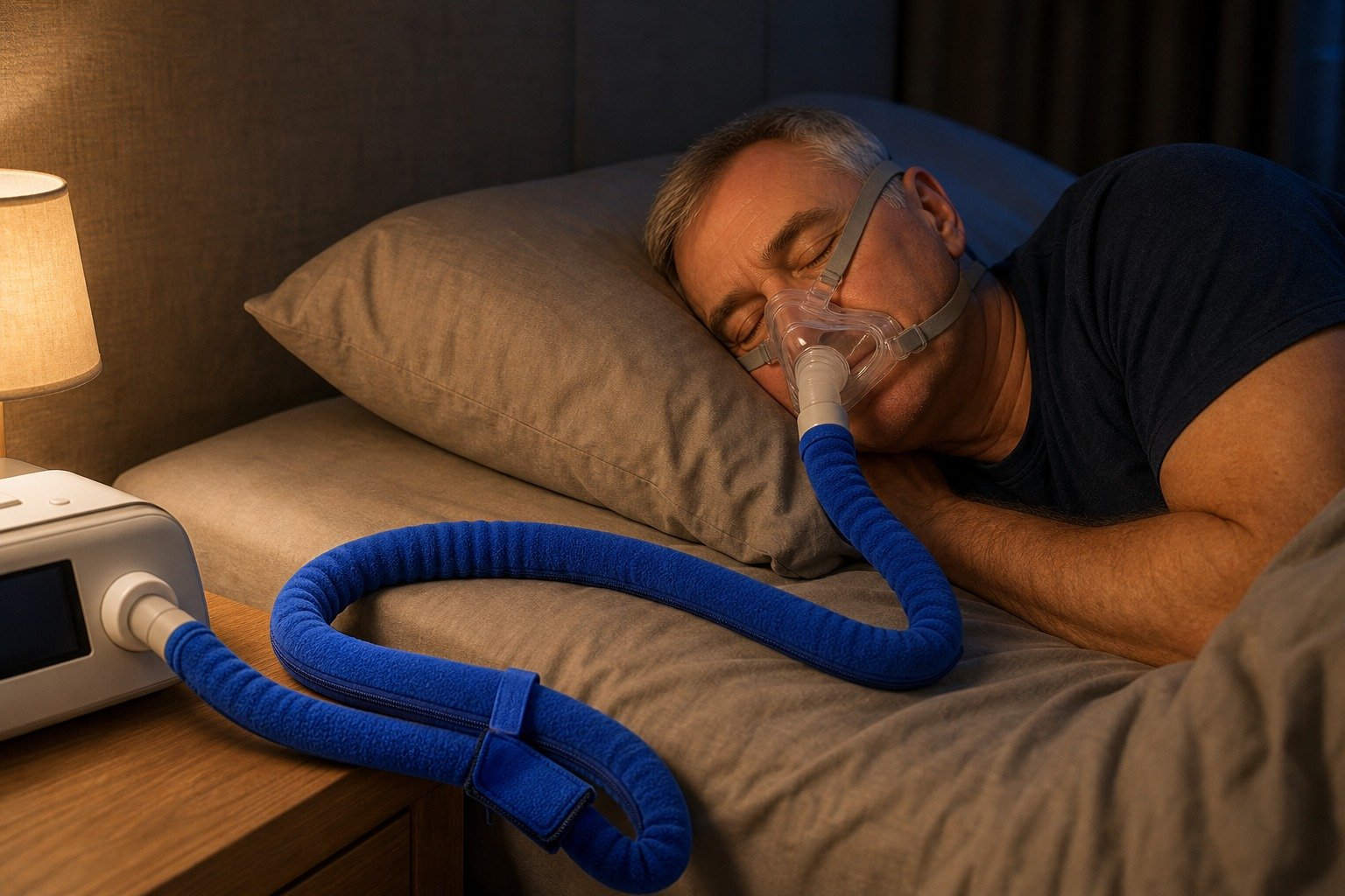 10 ft Retail-Packed Fleece Hose Cover in overnight use at home