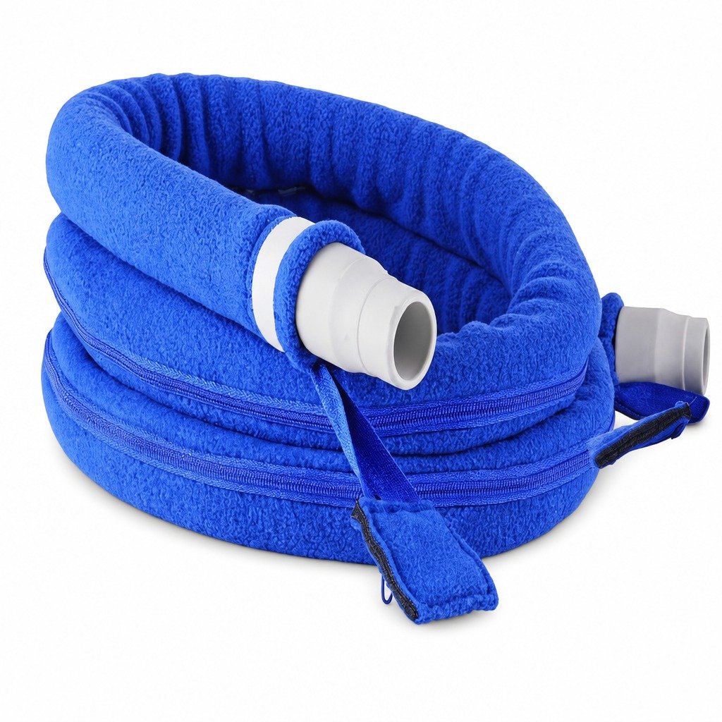 Charcoal 4 ft Colour-Matched Fleece Hose Cover on a plain white background
