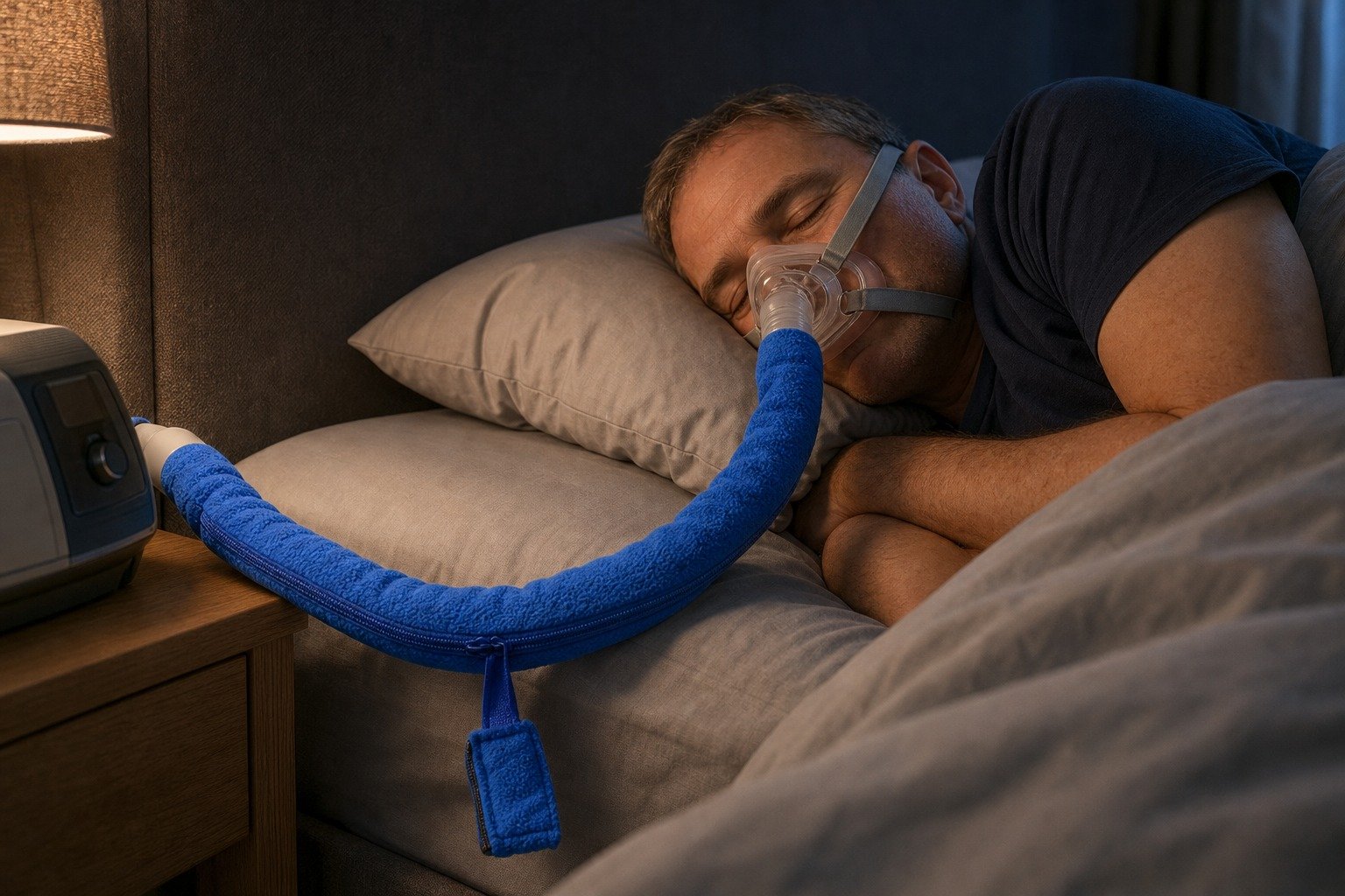 6 ft Fleece Hose Cover in overnight use at home