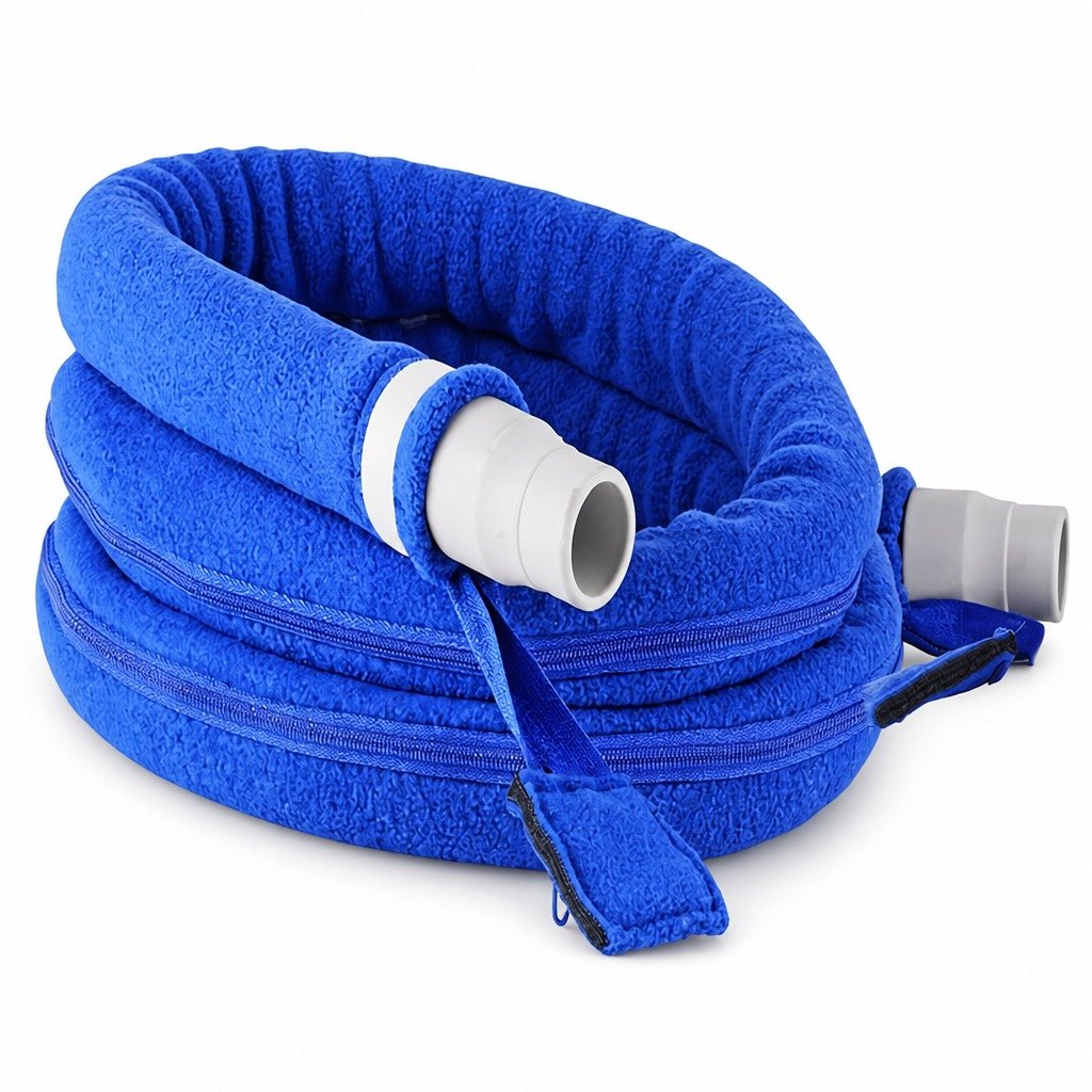 Charcoal 6 ft Colour-Matched Fleece Hose Cover on a plain white background