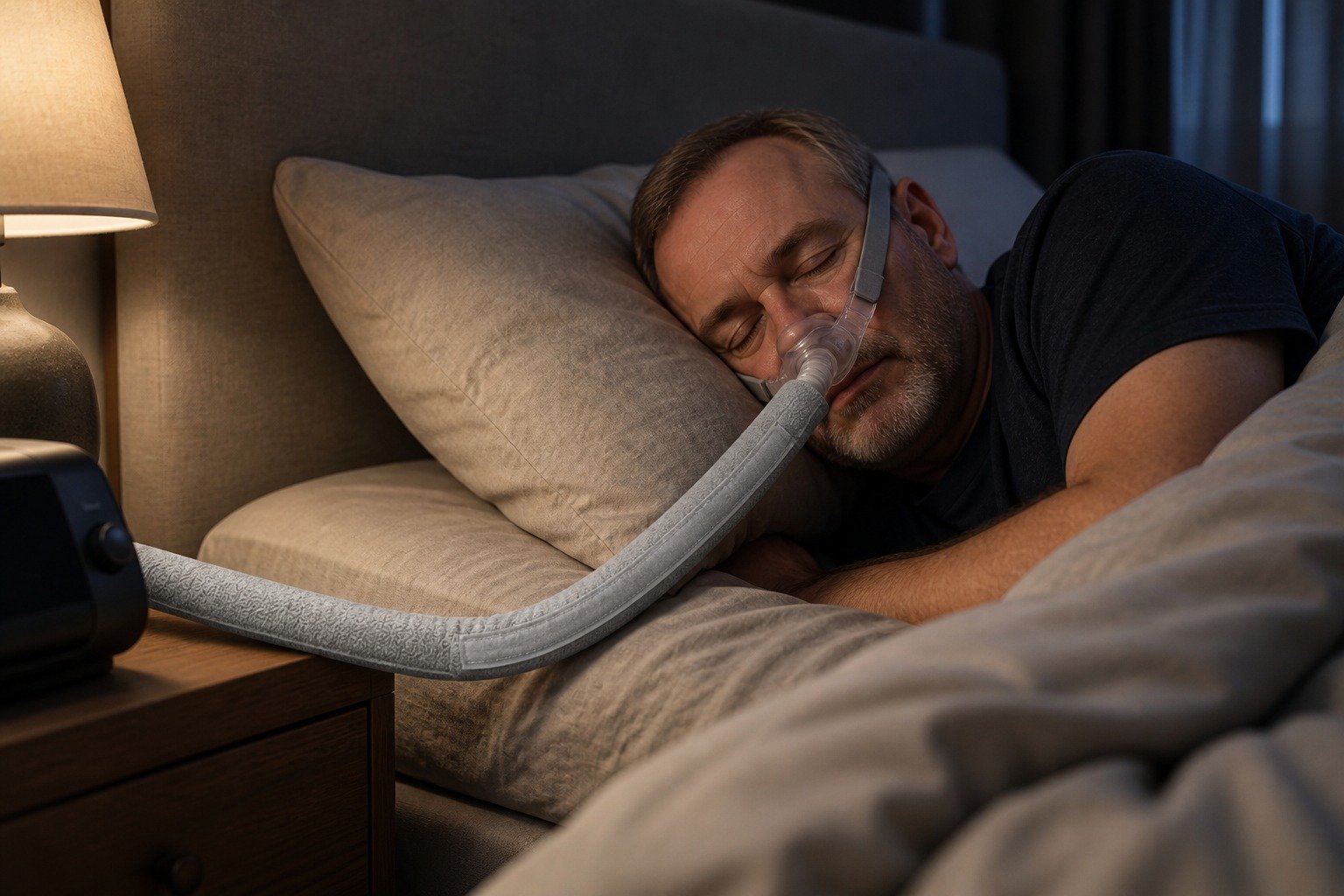 6 ft Double-Sided Retail-Packed Fleece Hose Cover in overnight use at home
