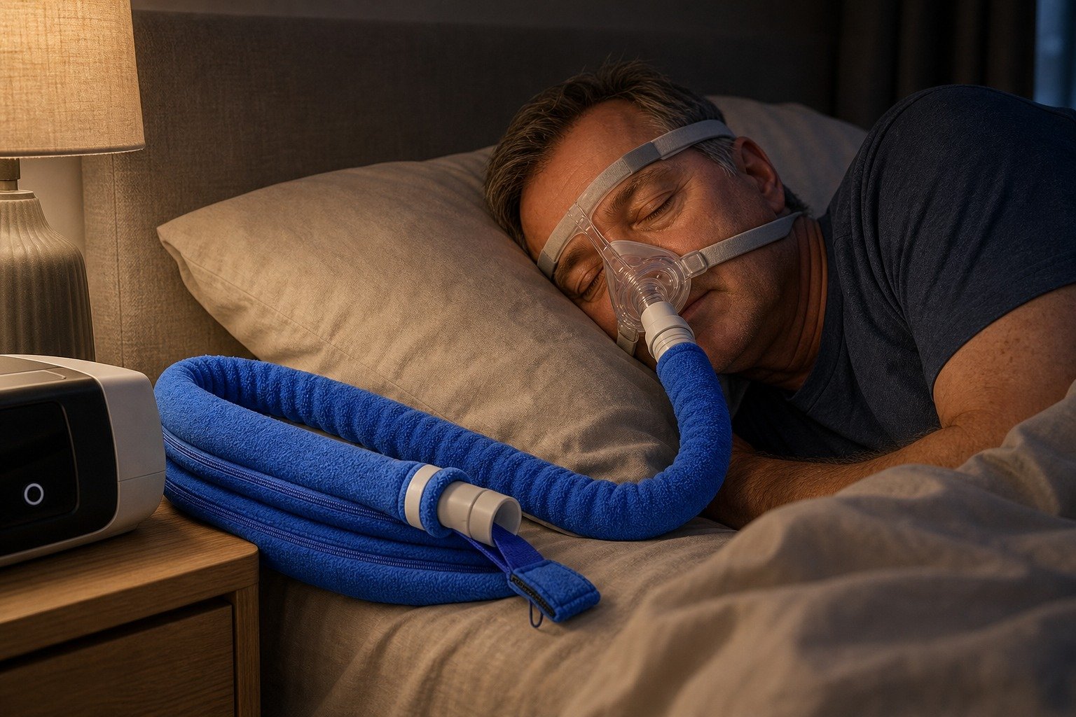 6 ft Double-Sided Retail-Packed Fleece Hose Cover in overnight use at home