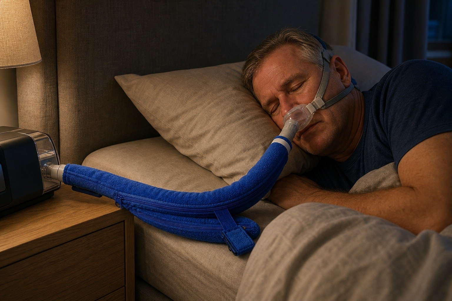 6 ft Heated-Tubing Fleece Hose Cover in overnight use at home