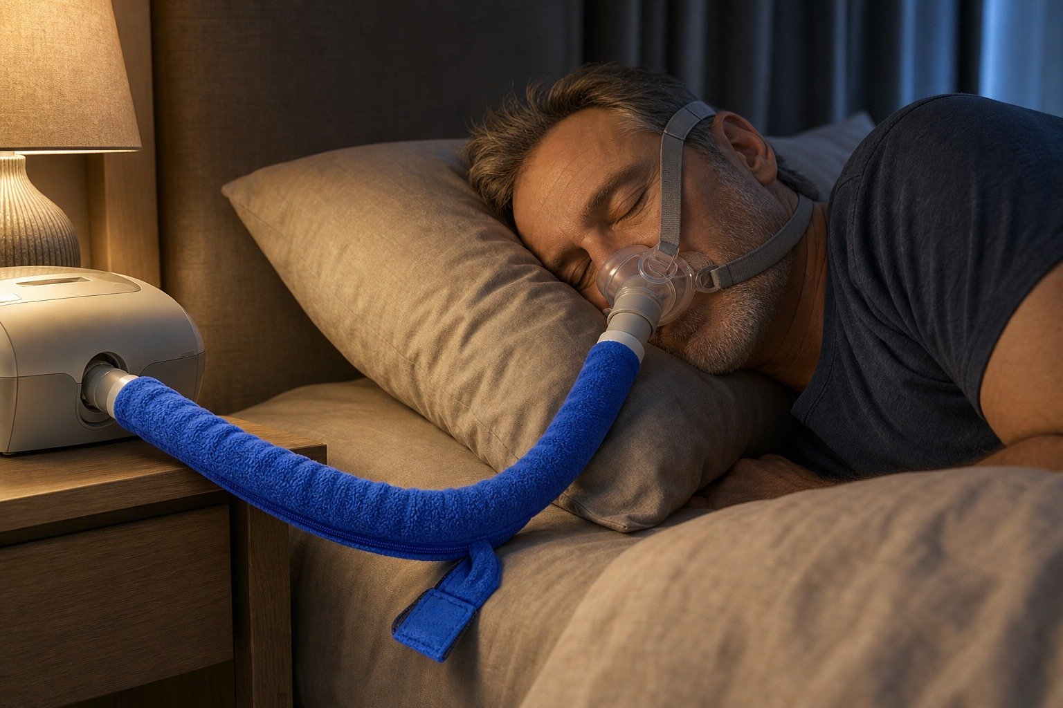 6 ft Slim-Line Fleece Hose Cover in overnight use at home