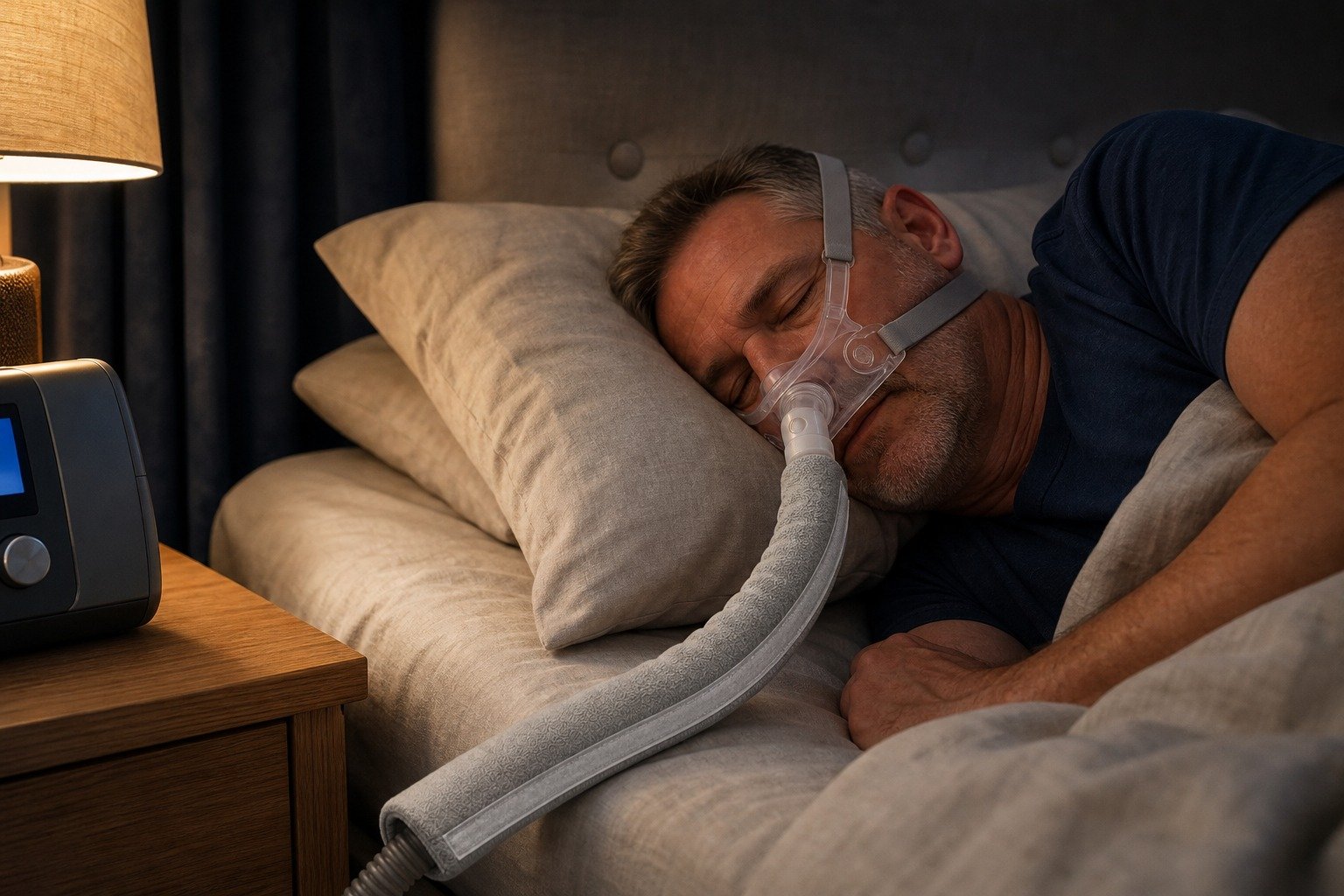 8 ft Fleece Hose Cover in overnight use at home