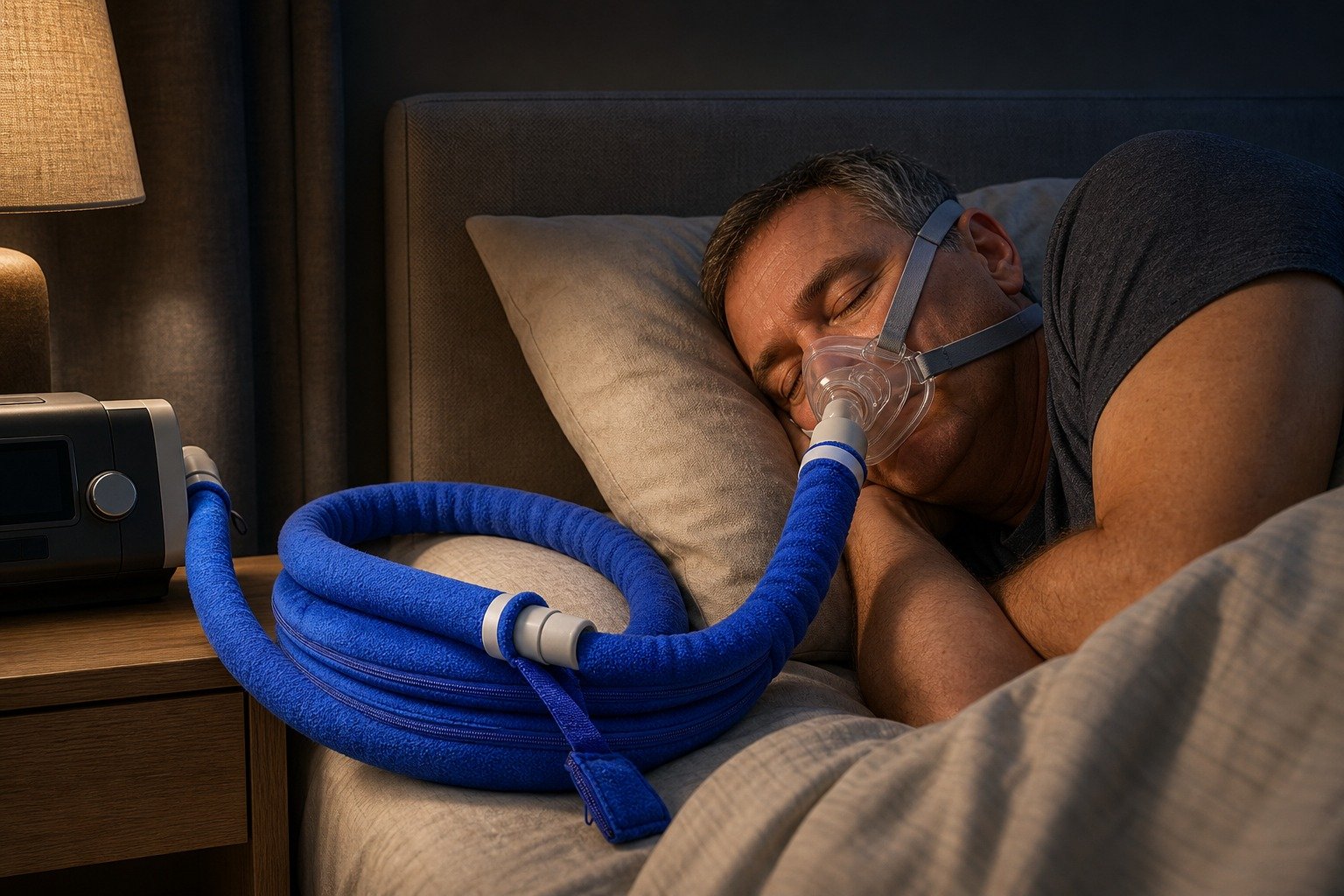 8 ft Fleece Hose Cover in overnight use at home