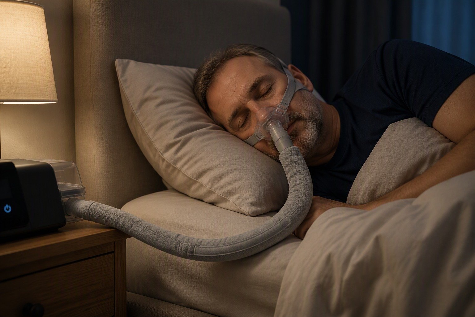 8 ft Cat-Proof Heavy Fleece Hose Cover in overnight use at home