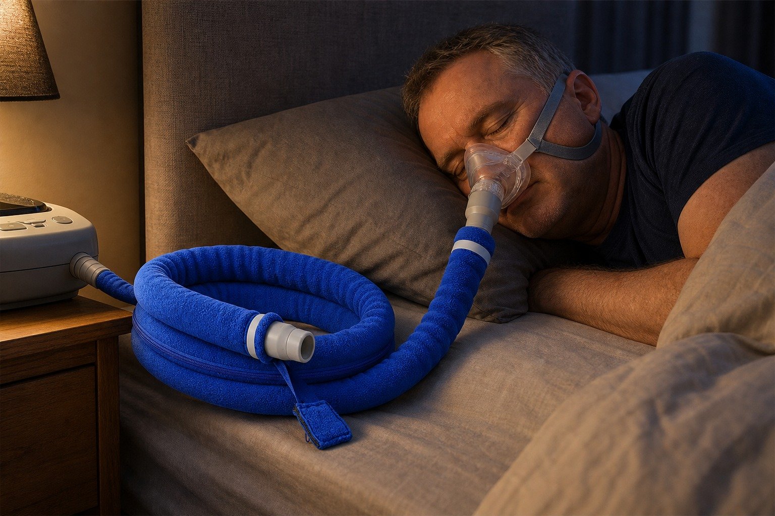 8 ft Double-Sided Retail-Packed Fleece Hose Cover in overnight use at home
