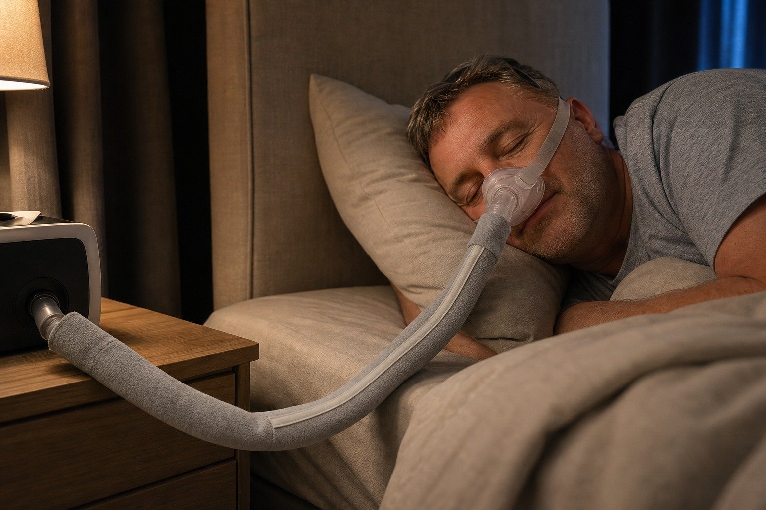 8 ft Heated-Tubing Fleece Hose Cover in overnight use at home
