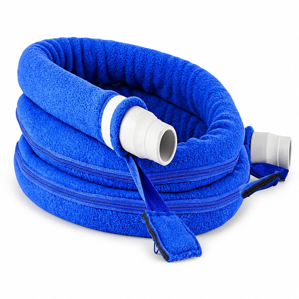 8 ft Heated-Tubing Fleece Hose Cover on a plain white background