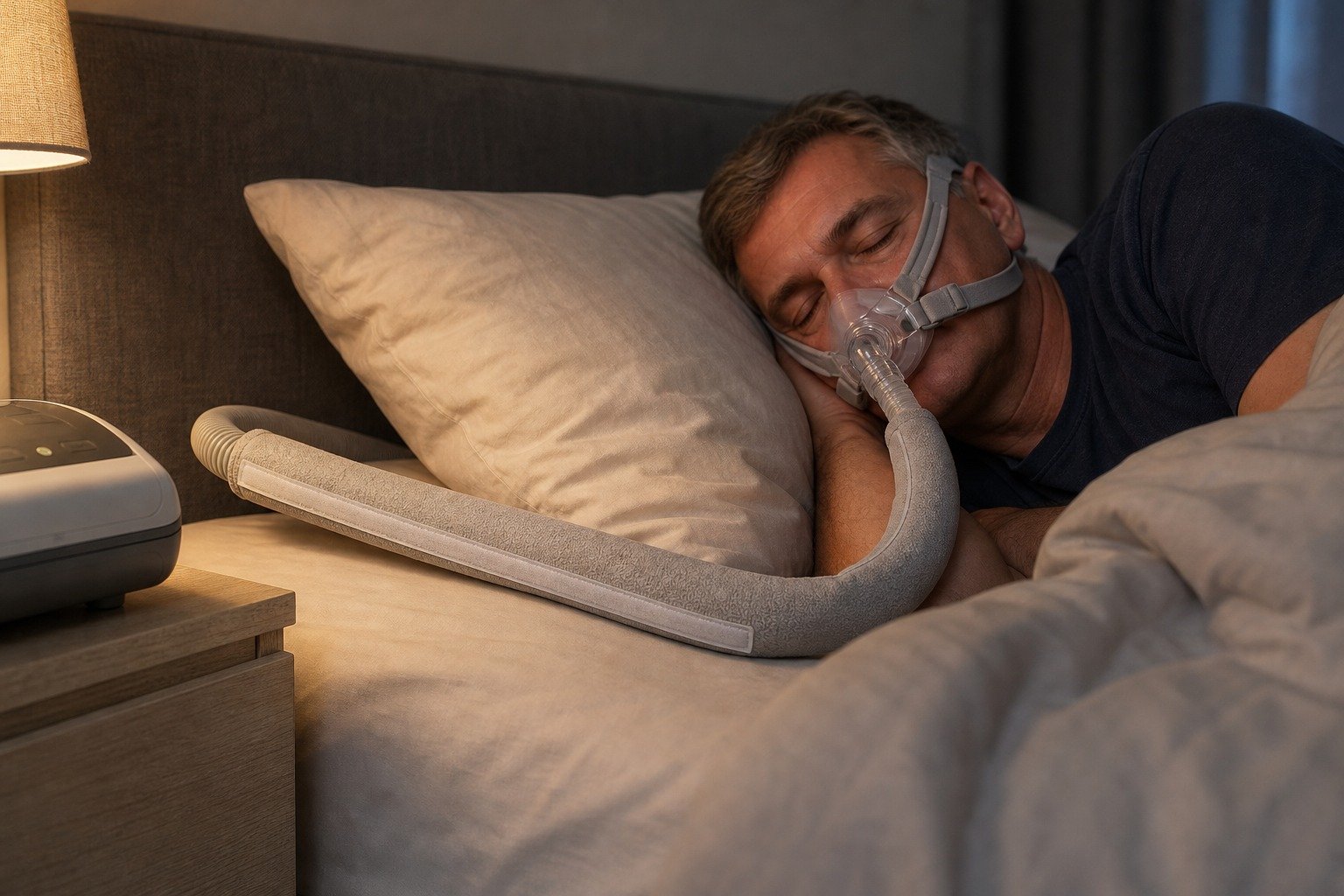8 ft Fleece Hose Cover in overnight use at home