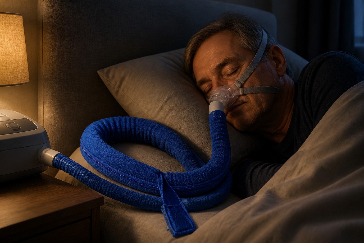 8 ft Retail-Packed Fleece Hose Cover in overnight use at home