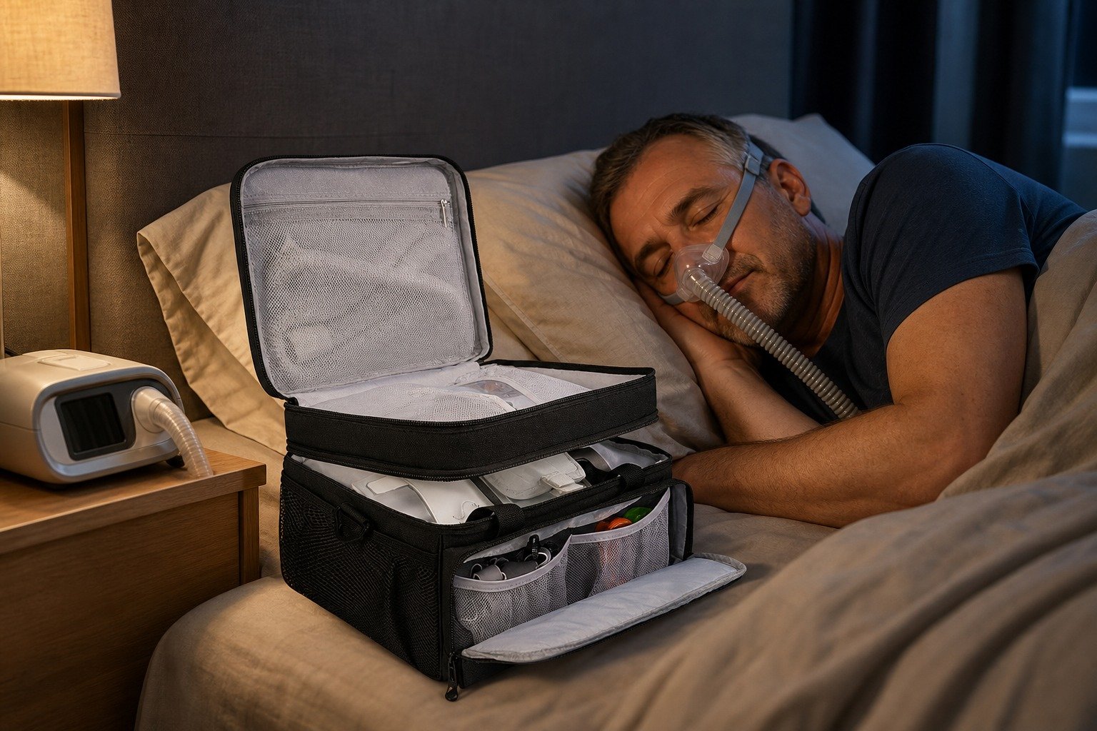 Clinic Accessory Organiser in overnight use at home