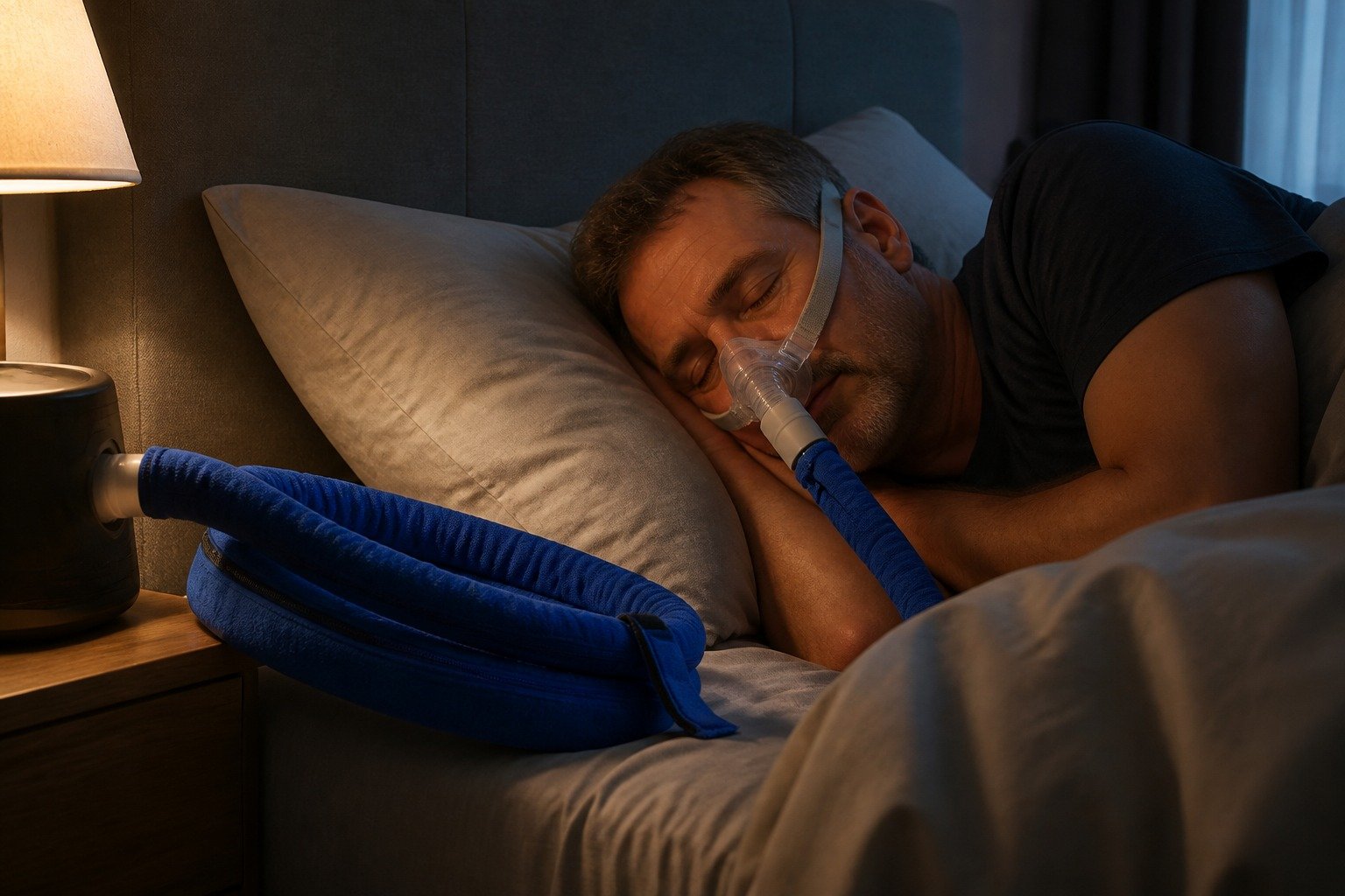 CPAP Starter Accessory Kit in overnight use at home