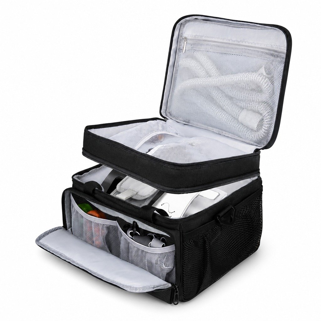 Drawstring Mask Storage Bag on a plain white background