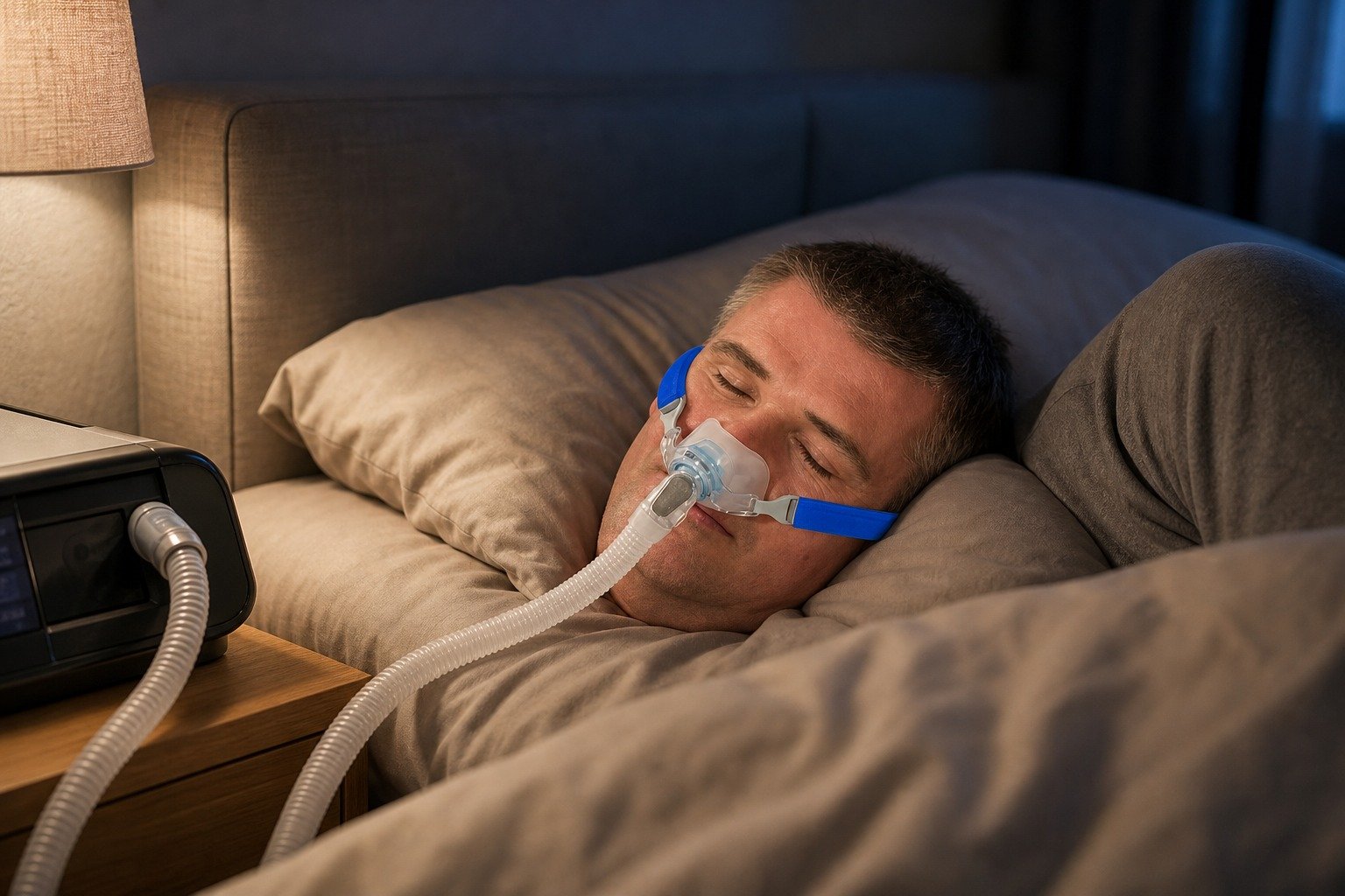 Nose-Bridge Pressure Pads in overnight use at home