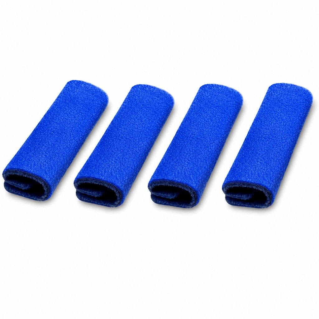 Rectangular Mask Strap Pads on a plain white background
